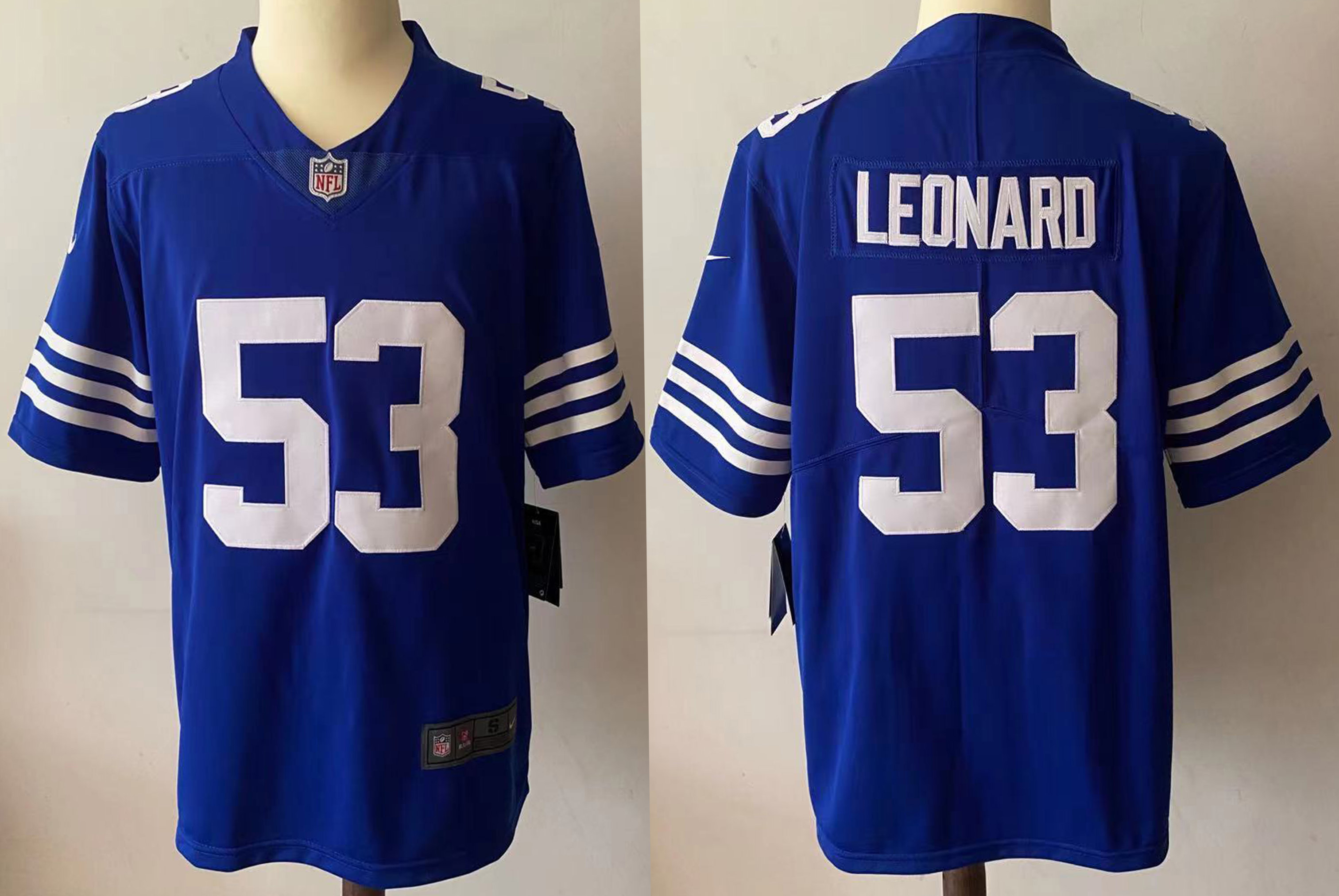 Men's Indianapolis Colts Darius Leonard #53 Blue Jersey